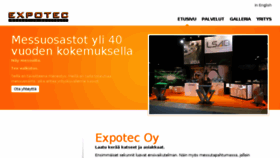 What Expotec.fi website looked like in 2018 (6 years ago)