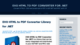 What Evo-html-to-pdf.com website looked like in 2018 (6 years ago)