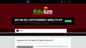 What Edulize.com website looked like in 2018 (6 years ago)