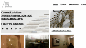 What Eastwingbiennial.org website looked like in 2018 (7 years ago)