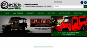 What E-ride.com website looked like in 2018 (6 years ago)