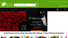 What Eflorist.co.uk website looked like in 2018 (8 years ago)