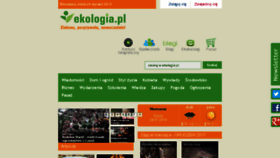 What Ekologia.pl website looked like in 2018 (7 years ago)