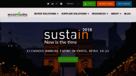 What Ecovadis.com website looked like in 2018 (7 years ago)