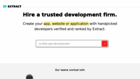 What Extract.co website looked like in 2018 (6 years ago)