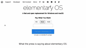 What Elementary.io website looked like in 2018 (6 years ago)