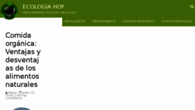 What Ecologiahoy.net website looked like in 2018 (6 years ago)
