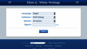What Egwtext.whiteestate.org website looked like in 2018 (6 years ago)