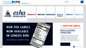 What Esha.com website looked like in 2018 (6 years ago)