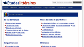 What Etudes-litteraires.com website looked like in 2018 (6 years ago)