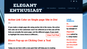 What Elegantenthusiast.com website looked like in 2018 (6 years ago)