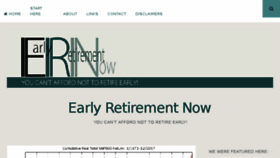 What Earlyretirementnow.com website looked like in 2018 (6 years ago)