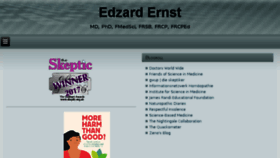 What Edzardernst.com website looked like in 2018 (6 years ago)