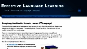 What Effectivelanguagelearning.com website looked like in 2018 (6 years ago)