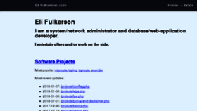 What Elifulkerson.com website looked like in 2018 (6 years ago)