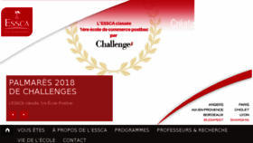 What Essca.fr website looked like in 2018 (7 years ago)