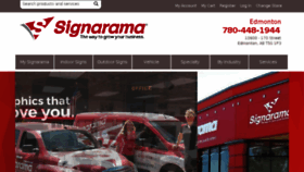 What Edmontonsignarama.com website looked like in 2018 (6 years ago)