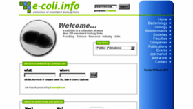 What E-coli.info website looked like in 2018 (6 years ago)