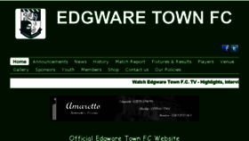 What Edgwaretownfc.co.uk website looked like in 2018 (6 years ago)