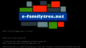 What E-familytree.net website looked like in 2018 (6 years ago)