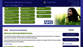 What Eversleymedicalcentre.co.uk website looked like in 2018 (6 years ago)