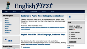 What Englishfirst.org website looked like in 2018 (6 years ago)