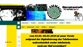 What Emmaus-krefeld.de website looked like in 2018 (6 years ago)
