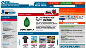What Eco-sapiens.com website looked like in 2018 (6 years ago)