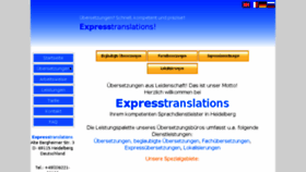 What Expresstranslations.de website looked like in 2018 (6 years ago)