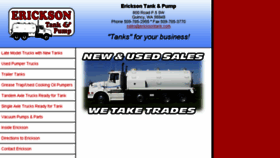 What Ericksontank.com website looked like in 2018 (6 years ago)