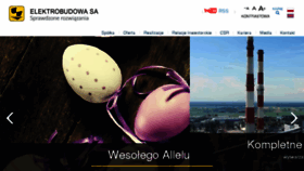 What Elektrobudowa.pl website looked like in 2018 (6 years ago)