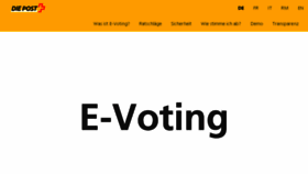 What Evoting.ch website looked like in 2018 (6 years ago)