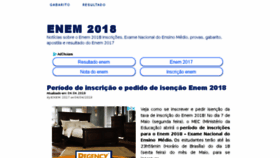 What Enem2017.com website looked like in 2018 (6 years ago)