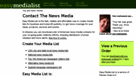 What Easymedialist.com website looked like in 2018 (6 years ago)