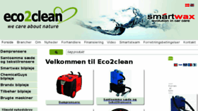 What Eco2clean.dk website looked like in 2018 (6 years ago)
