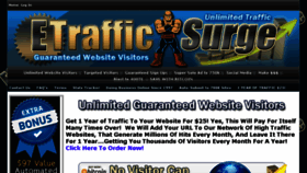 What Etrafficsurge.com website looked like in 2018 (6 years ago)