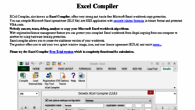 What Excelcompiler.com website looked like in 2018 (6 years ago)