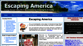What Escapingamerica.org website looked like in 2018 (6 years ago)