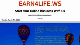 What Earn4life.ws website looked like in 2018 (6 years ago)