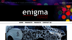 What Enigmasigns.biz website looked like in 2018 (6 years ago)
