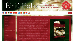 What Eiriu-eolas.org website looked like in 2018 (6 years ago)