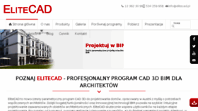 What Elitecad.pl website looked like in 2018 (6 years ago)