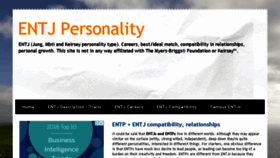 What Entjpersonality.info website looked like in 2018 (6 years ago)