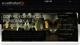 What E-coffrefort.fr website looked like in 2018 (7 years ago)