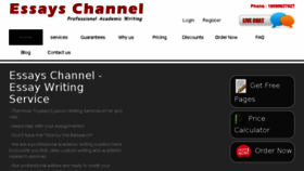 What Essayschannel.com website looked like in 2018 (6 years ago)