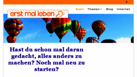 What Erst-mal-leben.de website looked like in 2018 (6 years ago)