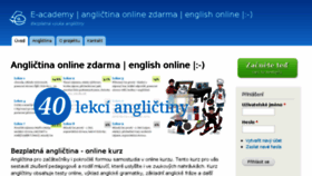 What E-academy.cz website looked like in 2018 (6 years ago)