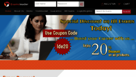 What Examsleader.com website looked like in 2018 (8 years ago)