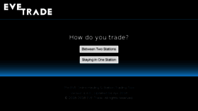 What Evetrade.space website looked like in 2018 (6 years ago)