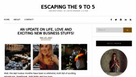 What Escapingthe9to5.com website looked like in 2018 (5 years ago)
